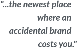 Pull quote reading "AI search visibility is the newest place where an accidental brand costs you."